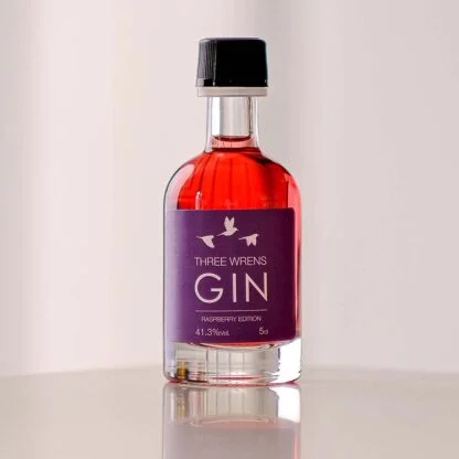 raspberry gin mini 5cl gin bottle