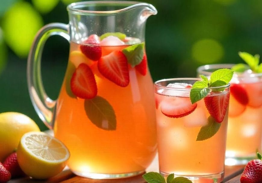 Strawberry & Basil Iced Tea